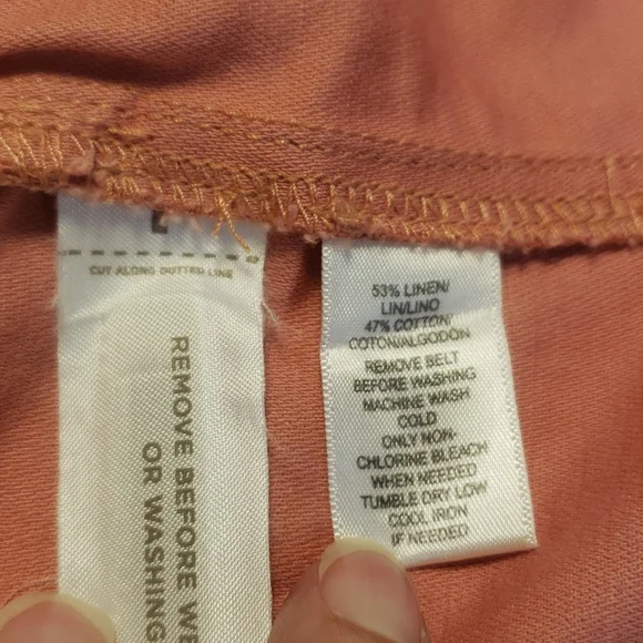 Loft  Marisasize 8 linen blend dusty rose colored pants  E86 - Picture 8 of 10